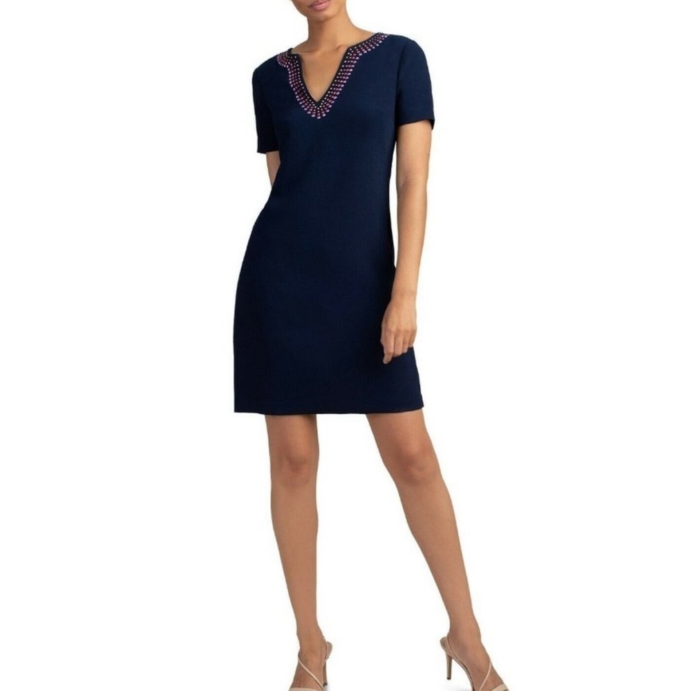 NWT Trina Turk Navy Heatwave Dress Size 4